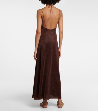 Oseree Oséree Lumière Kini Maxi Dress In Brown