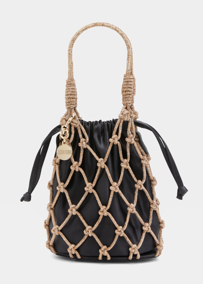 Shop Judith Leiber Sparkle Crystal Net Top-handle Bag In Black