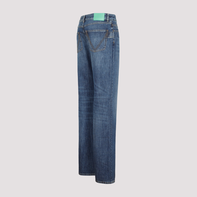 Shop Bottega Veneta Medium Rise Denim Pants Jeans In Blue