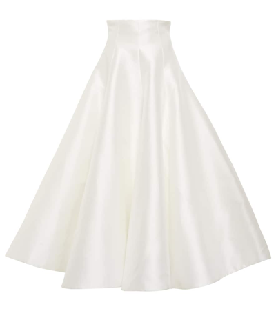 Shop Costarellos Taffeta Maxi Skirt In White