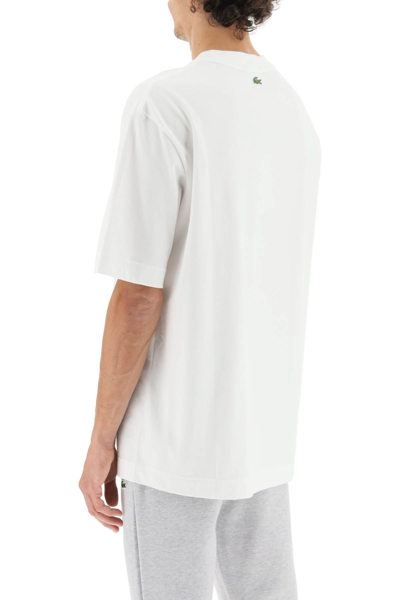 Shop Lacoste Maxi Logo Loose-fit T-shirt In White