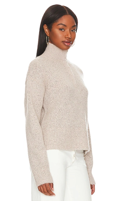 525 Snap Front Henley Sweater In Oat