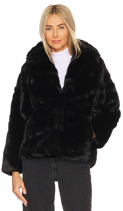 Shop Apparis Milly Faux Fur Jacket In Noir