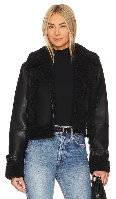 Shop Apparis Jay Vegan Leather Jacket In Noir