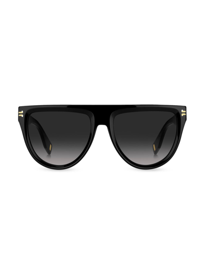Shop Marc Jacobs Women's 55mm Gradient Oval Sunglasses In Black