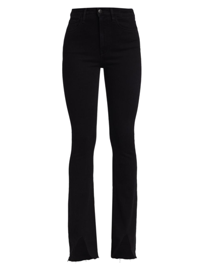 Shop 3x1 Women's Maya High-rise Straight-leg Split Jeans In Solid Noir