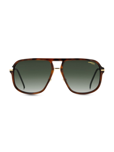 Shop Carrera Men's Plastic 60mm Aviator Sunglasses In Havana Green