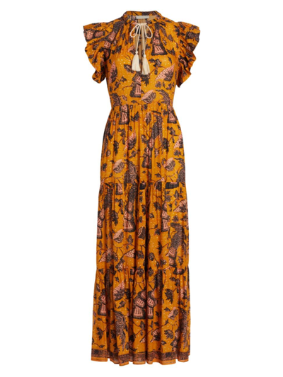 Shop Ulla Johnson Women's Arinella Cover-up Maxi Dress In Solar