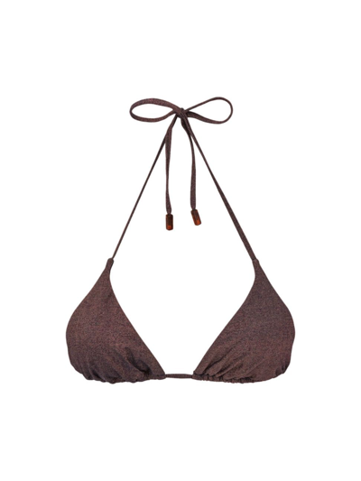 Shop Vilebrequin Women's Changeant Triangle Bikini Top In Bourgogne