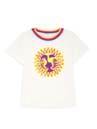 Shop Zimmermann Little Girl's & Girl's Clover Sun T-shirt In Neutral