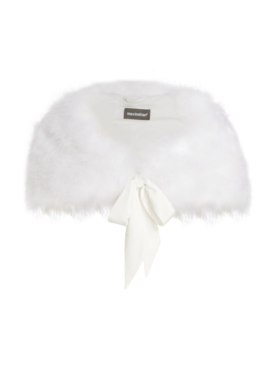 Shop Maximilian Women's Turkey Feather Stole In White