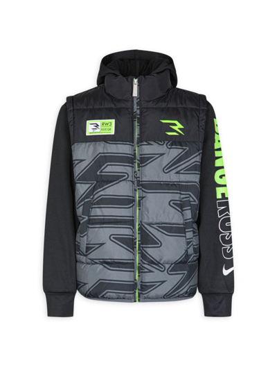 Shop Nike Little Boy's & Boy's Rwb Signature Puffer Jacket In Black