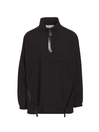 Shop Alyx Men's Tailoring Sail Wool Quarter-zip Jacket In Black