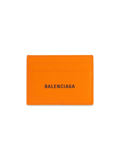 Shop Balenciaga Men's Cash Card Holder In Orange Black