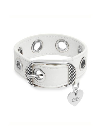 Shop Balenciaga Women's Le Cagole Bracelet In Optic White