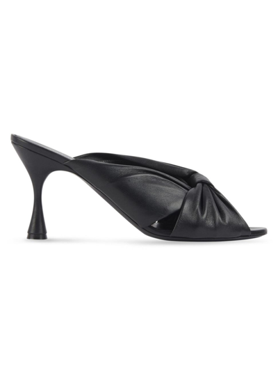 Shop Balenciaga Women's Drapy 80mm Mule In Black