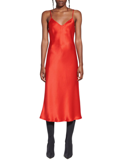 Shop Balenciaga Women's Midi Dress In Red