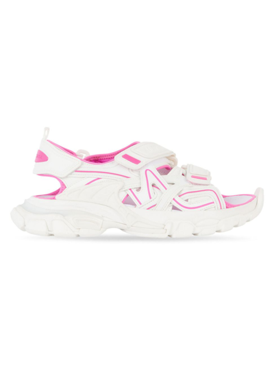 Shop Balenciaga Women's Track Sandal In White Pink