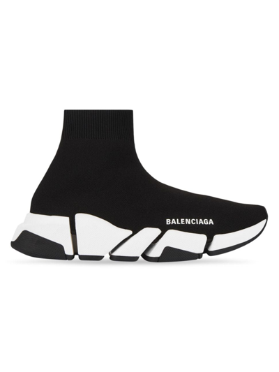 Shop Balenciaga Men's Speed 2.0 Recycled Knit Sneaker In Black White