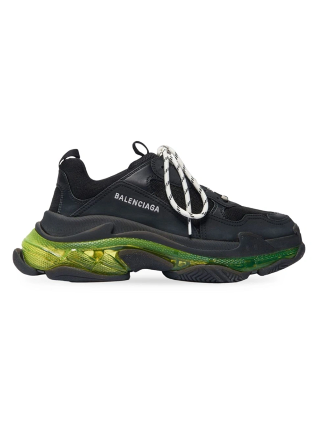 Balenciaga Sneakers Triple S Fabric Fluo Green In Black ModeSens