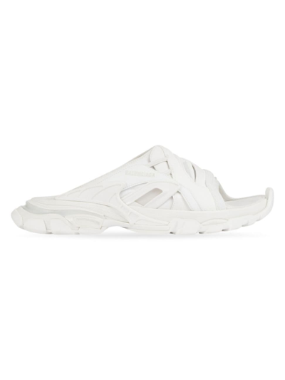 Shop Balenciaga Men's Track Slide Sandal In White