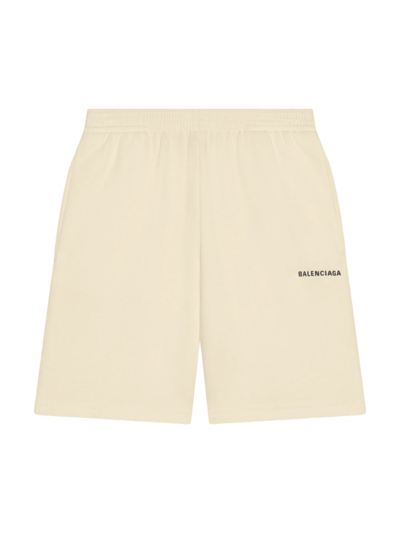 Shop Balenciaga Kid's Jogging Shorts In Cream Black