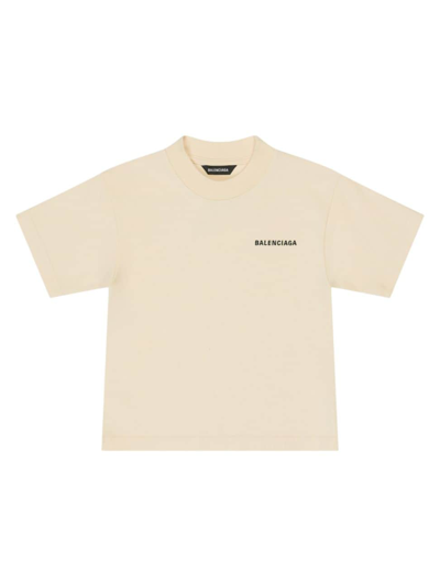 Shop Balenciaga Kid's  T-shirt In Cream Black