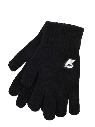 Shop K-way "alfred" Gloves In Nero