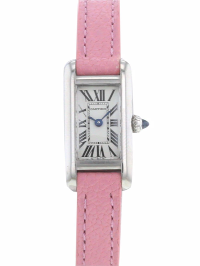 Pre-owned Cartier 1990s  Mini Tank 28mm In Silver
