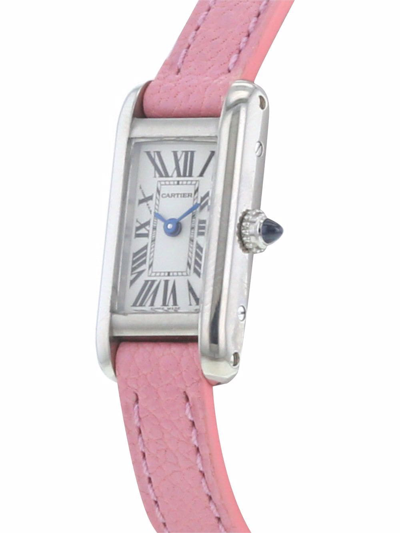 Pre-owned Cartier 1990s  Mini Tank 28mm In Silver