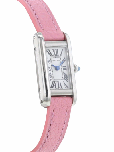 Pre-owned Cartier 1990s  Mini Tank 28mm In Silver