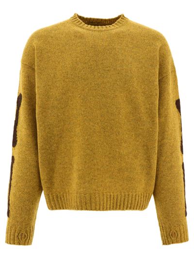 Shop Kapital "bone" Sweater In Yellow