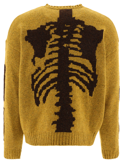 Shop Kapital "bone" Sweater In Yellow