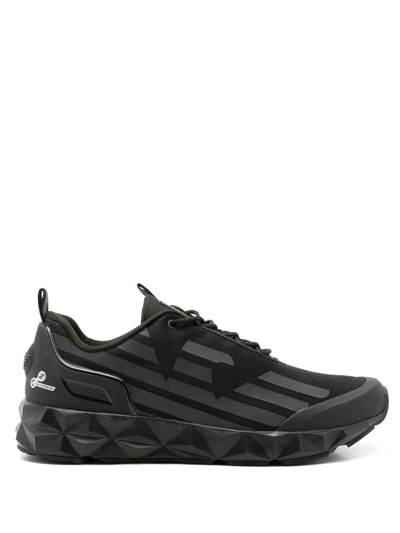 Shop Ea7 Ultimate Combat Logo-print Sneakers In Black