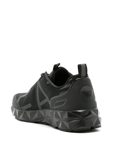 Shop Ea7 Ultimate Combat Logo-print Sneakers In Black