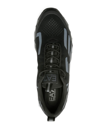 Shop Ea7 Ultimate Combat Logo-print Sneakers In Black