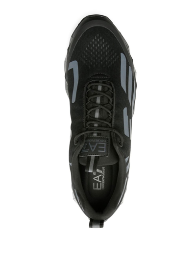 Ea7 Logo Sneakers In Black