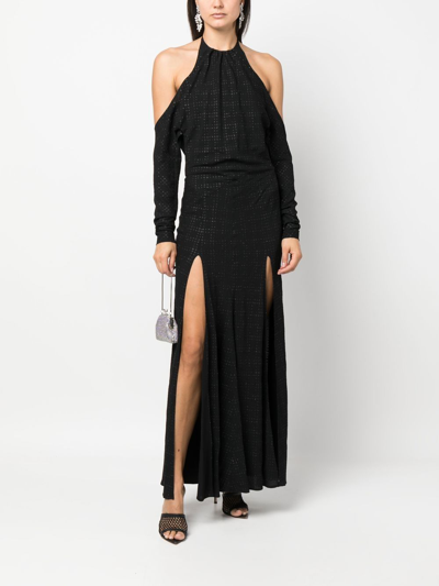 Philosophy Di Lorenzo Serafini Halterneck Tie-fastening Dress In Black