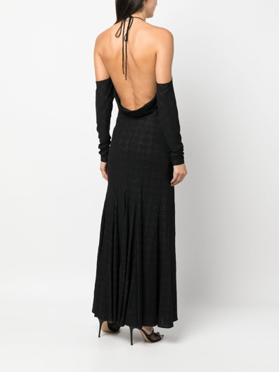 Philosophy Di Lorenzo Serafini Halterneck Tie-fastening Dress In Black