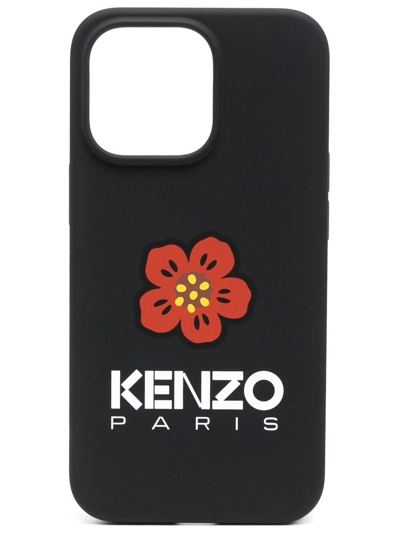 Shop Kenzo Logo-print Flower Iphone 13 Pro Case In Black