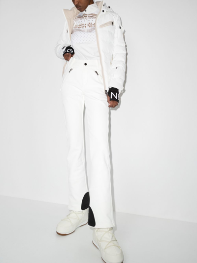 Shop Bogner Haze Flared Ski Trousers In White