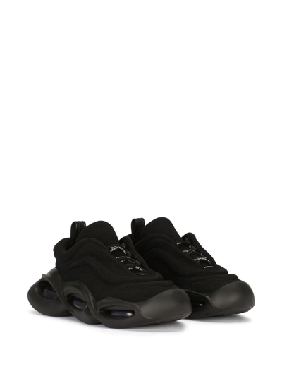 Shop Dolce & Gabbana Fabric Wave Low-top Sneakers In Black