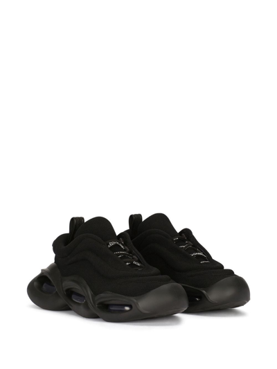 Dolce & Gabbana Fabric Wave Low-top Sneakers In Black