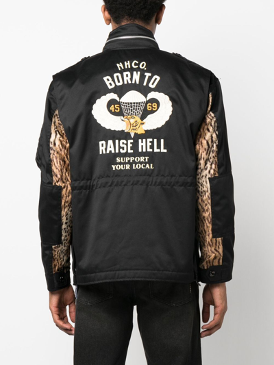 Neighborhood Black M-65 Padded Jacket In Black