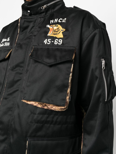 Shop Neighborhood M-65 Padded Jacket In Black