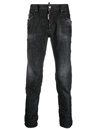Dsquared2 Distressed-effect Skinny Jeans In Black