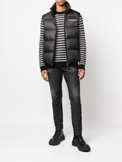 Dsquared2 Distressed-effect Skinny Jeans In Black