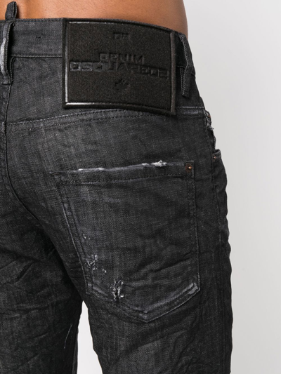 Dsquared2 Distressed-effect Skinny Jeans In Black