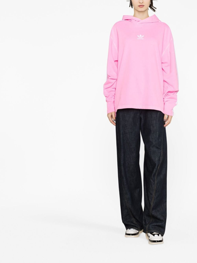 Shop Balenciaga X Adidas No Rib Hoodie In Pink