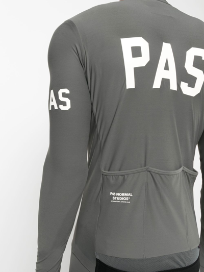 Shop Pas Normal Studios Long-sleeved Compression Top In Grey